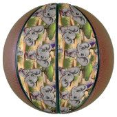 Olifant Baby springt vrolijk in Afrikaanse savanne Basketbal (Verticaal)