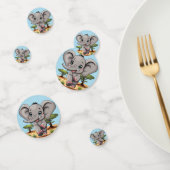 Olifant Baby springt vrolijk in Afrikaanse savanne Confetti (Groep)