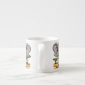 Olifant Baby springt vrolijk in Afrikaanse savanne Espresso Kop (Achterkant)