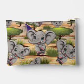 Olifant Baby springt vrolijk in Afrikaanse savanne Etui (Achterkant)