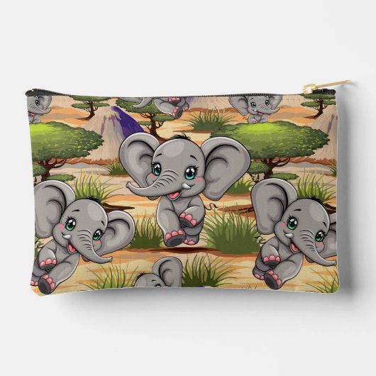 Olifant Baby springt vrolijk in Afrikaanse savanne Etui (Achterkant)