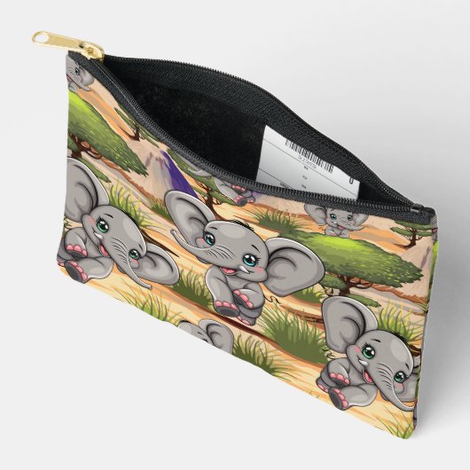 Olifant Baby springt vrolijk in Afrikaanse savanne Etui (Open)