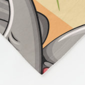 Olifant Baby springt vrolijk in Afrikaanse savanne Fleece Deken (Hoek)