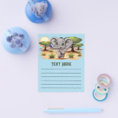 Olifant Baby springt vrolijk in Afrikaanse savanne Flyer (Enkel)