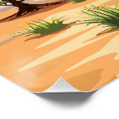 Olifant Baby springt vrolijk in Afrikaanse savanne Perfect Poster (Hoek)