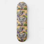 Olifant Baby springt vrolijk in Afrikaanse savanne Persoonlijk Skateboard (Voorkant)