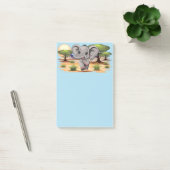 Olifant Baby springt vrolijk in Afrikaanse savanne Post-it® Notes (Kantoor)