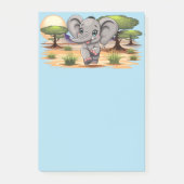 Olifant Baby springt vrolijk in Afrikaanse savanne Post-it® Notes (Voorkant)