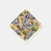 Olifant Baby springt vrolijk in Afrikaanse savanne Servet (Hoek)