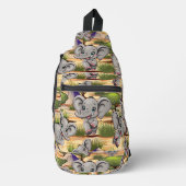 Olifant Baby springt vrolijk in Afrikaanse savanne Sling Bag (Voorkant)