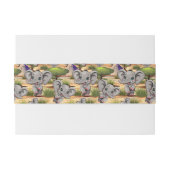 Olifant Baby springt vrolijk in Afrikaanse savanne Uitnodigingen Wikkel (Achterkant Voorbeeld)