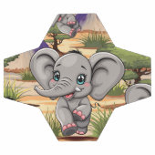 Olifant Baby springt vrolijk in Afrikaanse savanne Voetbal (Enkel)