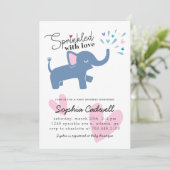 olifant-Baby-strooi Kaart (Staand voorkant)