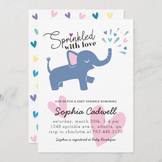olifant-Baby-strooi Kaart (Voorkant / Achterkant)