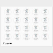 Olifant Babyborrel Grijs Ronde Sticker (Vel)