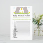 Olifant Babydieren Naamspel (Staand voorkant)