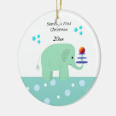 Olifant Baby's eerste kerstfeest Keramisch Ornament (Links)