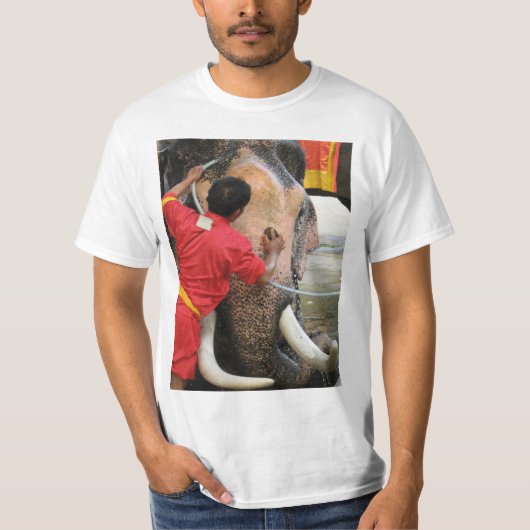 Olifant badtijd ... Ayutthaya, Thailand T-shirt (Voorkant)