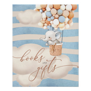 Olifant ballon baby boeken en cadeaus poster