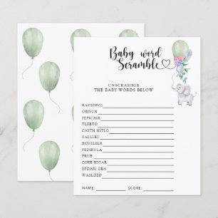Olifant & Ballon - Baby Word Scramble spel
