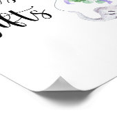 Olifant & Ballon kaarten en geschenken baby shower Poster (Hoek)