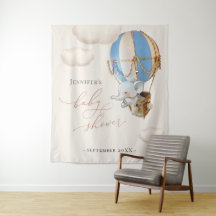 Olifant ballon wolken wandkleed