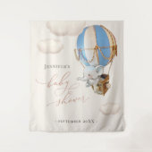 Olifant ballon wolken wandkleed (Voorkant)