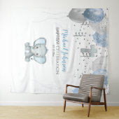 Olifant Ballonnen Watercolor Doopfeest Wandkleed (In Situ (horizontaal))