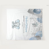 Olifant Ballonnen Watercolor Doopfeest Wandkleed (Voorkant (horizontaal))