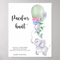 Olifant & Balloon Fopspeen hunt baby shower spel