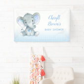 Olifant Banners - Baby showers achtergronden (blau (Insitu)