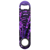 Olifant Bar Key in Paarse roze Sterrennacht Speed Flessenopener (Achterkant)