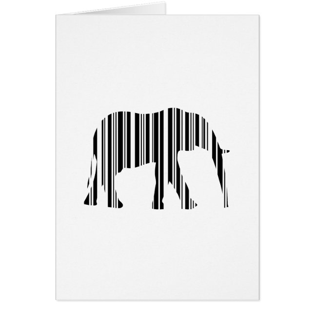 OLIFANT BARCODE Dier Bar Code Patroon Ontwerp (Voorkant)