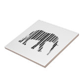 OLIFANT BARCODE Dier Bar Code Patroon Ontwerp Tegeltje (Zijkant)