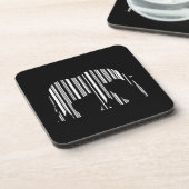OLIFANT BARCODE Dieren Bar Code Patroon Ontwerp Drankjes Onderzetter (Linkerzijde)