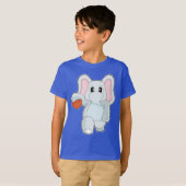 Olifant Basketbalspeler Basketbal T-shirt (Voorkant volledig)