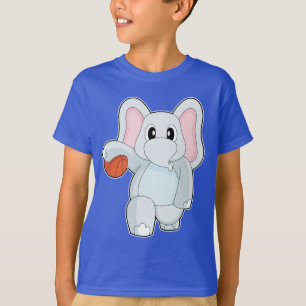 Olifant Basketbalspeler Basketbal T-shirt