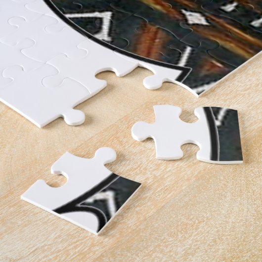 olifant batik grafische kunst legpuzzel (Zijkant)