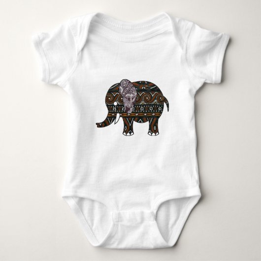 olifant batik grafische kunst romper (Voorkant)