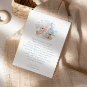 Olifant Beer Boot Baby Shower Bedankkaart