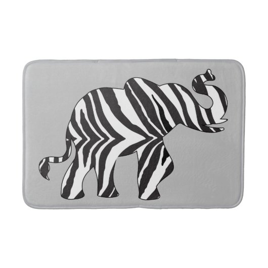 olifant, bestaande uit Zebrastripes Badmat (Voorkant)