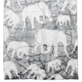 Olifant Beton Patroon Douchegordijn (Voorkant)