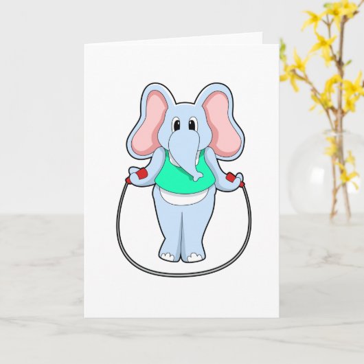 Olifant bij Fitness met Springtouw.PNG Kaart (Gele Bloem)