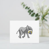 Olifant bij Handbal Sporten Briefkaart (Staand voorkant)