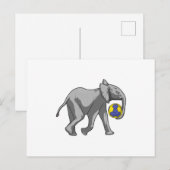 Olifant bij Handbal Sporten Briefkaart (Voorkant / Achterkant)