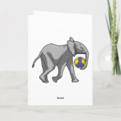 Olifant bij handbalsporten kaart (Achterkant)