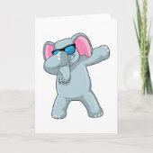 Olifant bij Hip Hop Dans Dab Kaart (Voorkant)