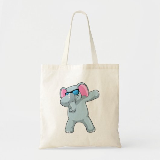 Olifant bij Hip Hop Dans Dab Tote Bag (Voorkant)