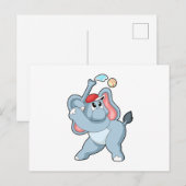 Olifant bij Honkbal Briefkaart (Voorkant / Achterkant)