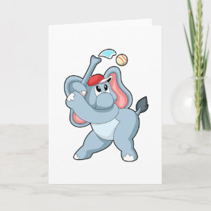 Olifant bij Honkbal Kaart